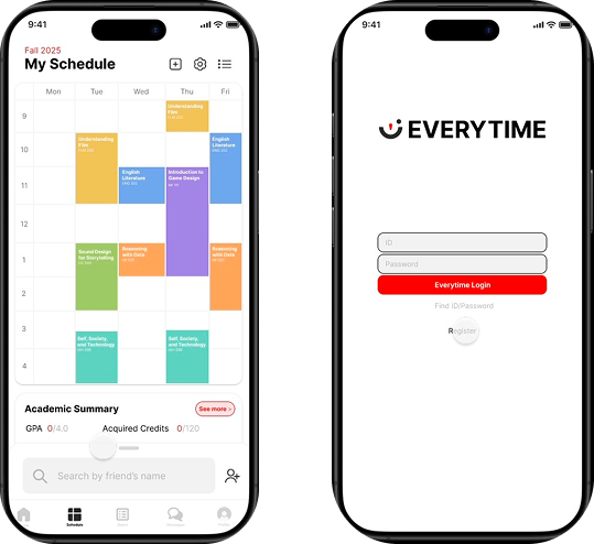 Before and after design iteration screens