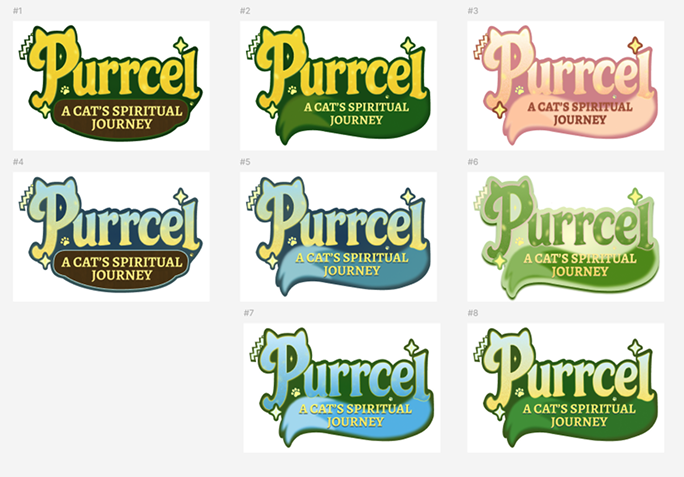 Logo redesign iterations based on feedback